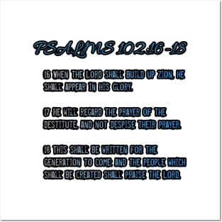 Psalms 102:16-18 Posters and Art